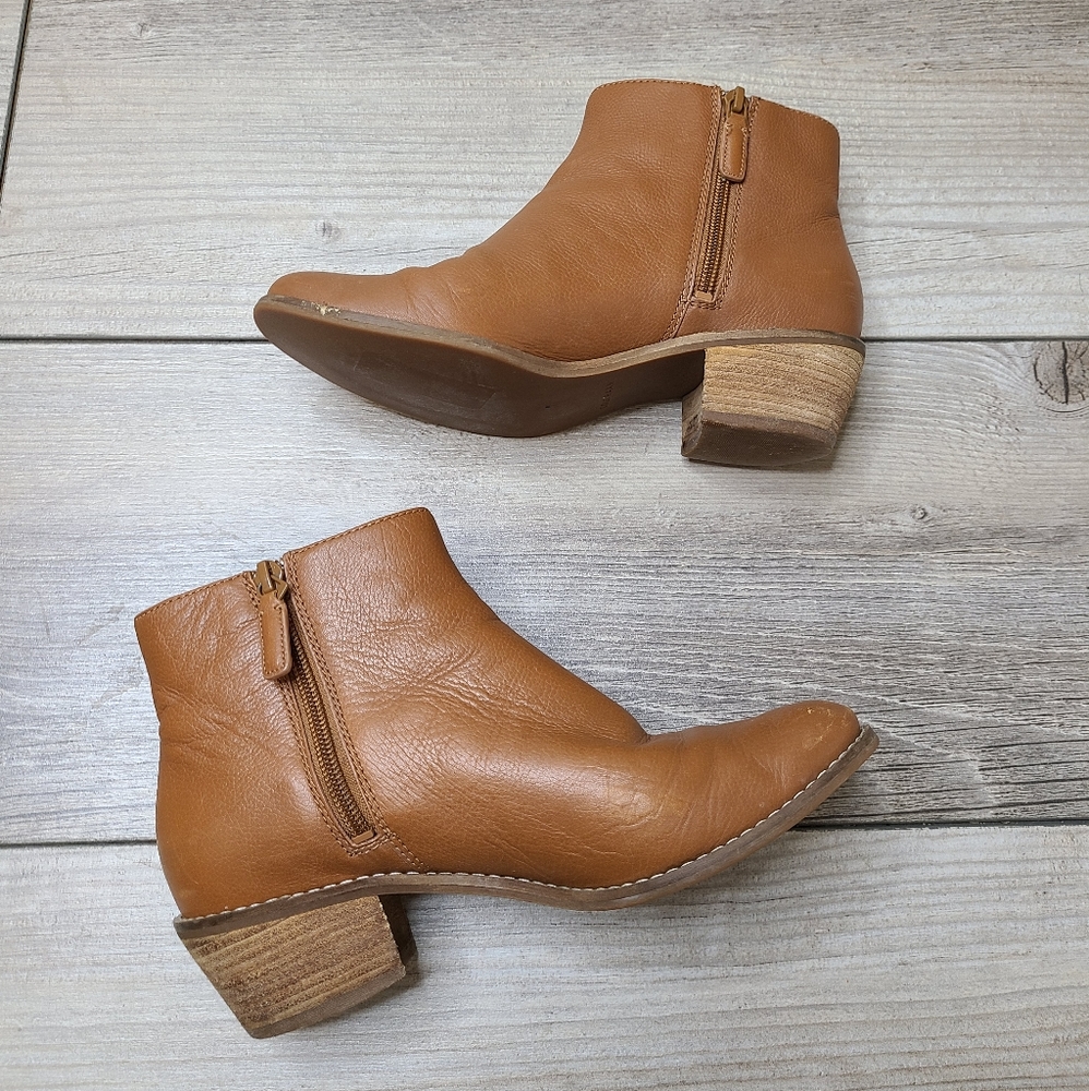 Cole Haan Joanna Grand OS Tan Leather Booties - Picture 3 of 13